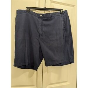 Peter Millar Navy Shorts Flat Front Casual Chino‎ Golf Size 40 (Fading)